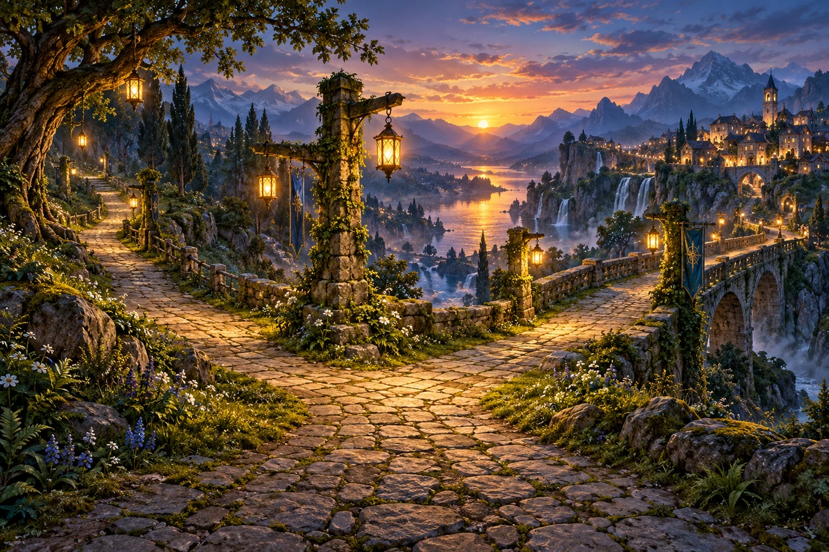Lantern Crossing — Route illustration