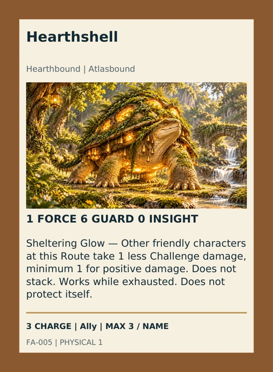 Hearthbound prototype card