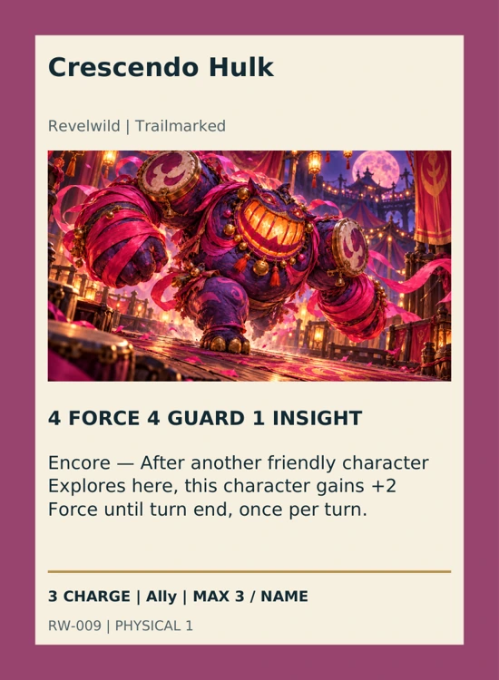 Revelwild prototype card