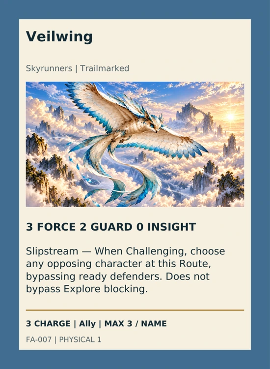 Skyrunners prototype card