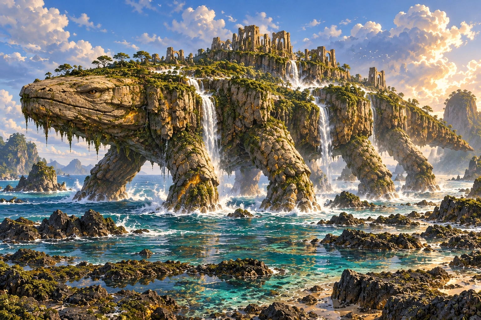 Oruun, the Walking Horizon, brings the immense world of the Living Atlas to life